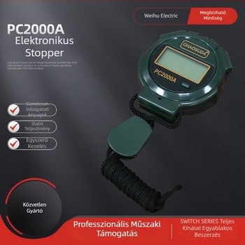 PC2000A elektronikus stopper – multifunkcionális sportidőmérő, vízálló futáshoz és gateballhoz