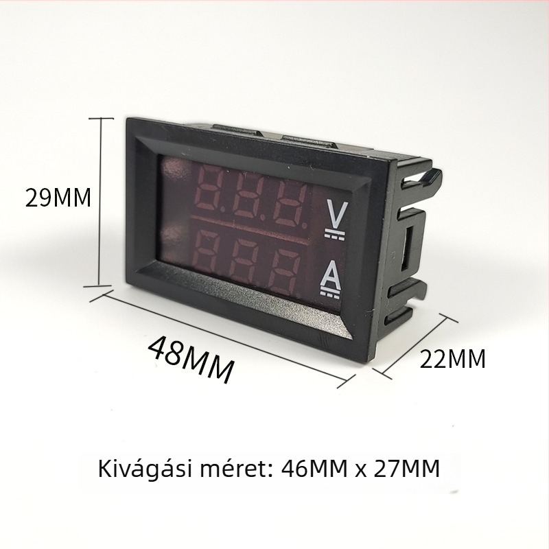 DC feszültség- és árammérő, kettős kijelzővel, digitális kijelző, 0-100 V / 0-100 A, nagy pontosság