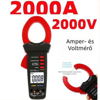 Binjiang BM2000VB AC/DC 2000A nagyáramú klip-mérő, 2000V feszültség mérése