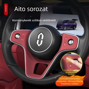 Wenjie M9/M8/M7 kormánykerékhez illeszkedő szilikon védőpad, belső dekoráció és gombok fóliája