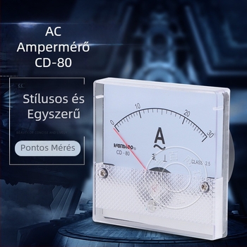 Analóg ampereméter CD-80 CQ-80 DH-80, 50A, skálák 100/5 és 500/5