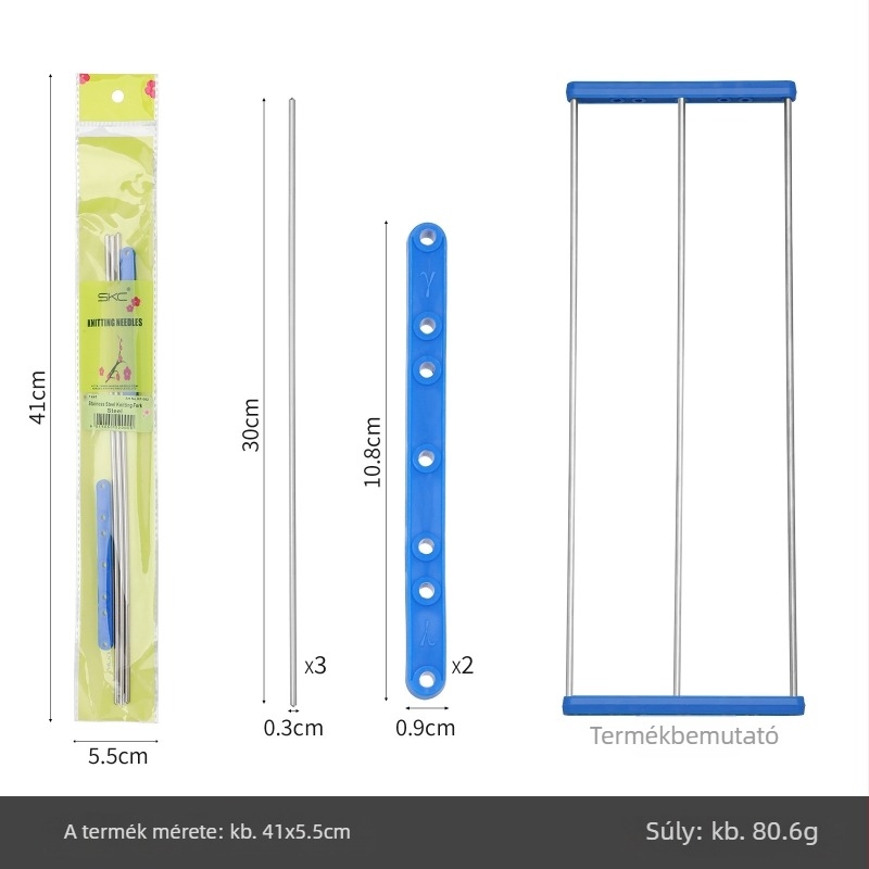 Műanyag DIY kötőtűk, eszköz; 10 darabos doboz; modern stílus.