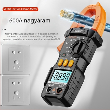 600A AC áramkör klipszmérő, univerzális digitális klipszmérő hangos bejelentéssel