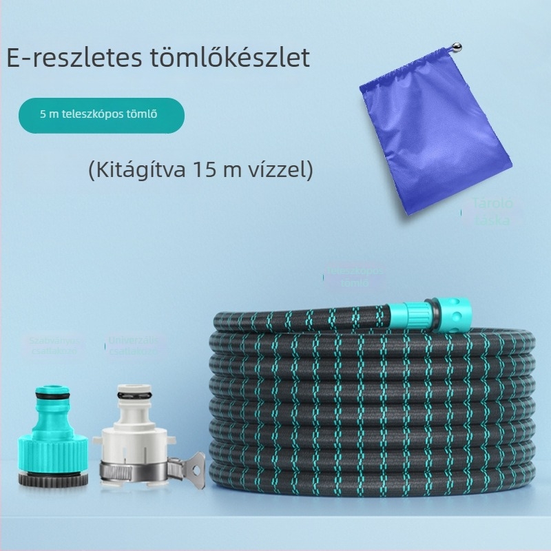 Teleszkópos vízpisztoly autómosáshoz és kerthez – nagy nyomás, hosszú hatótávolság, fej és fogantyú műanyagból, tömeg 220 g