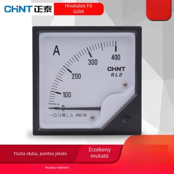 Chint 6L2 mutató típusú ampermérő, 0-1000 A, közvetlen szerelésű voltmérő, 450 V