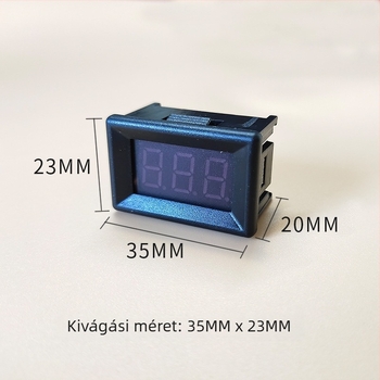 DC digitális amperméter, nagy pontosságú kijelzővel, kompakt árammérő 0-999 mA / 0-10 A