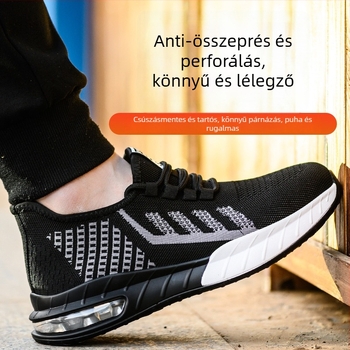 Munkavédelmi cipő Flyknit felsőrésszel, alacsony profilú, műanyag orrtoldattal, ütésálló és átszúrás elleni védelemmel, szigetelt