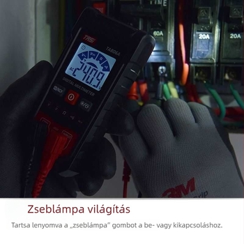 Automatikus digitális multiméter — kompakt, nagy pontosságú elektromos okos mérőeszköz áram, feszültség és töltés méréséhez