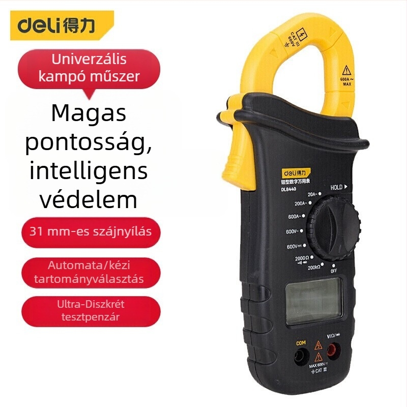 Csipeszes ampermérő digitális kijelzővel – Nagy pontosságú multiméter elektromos munkákhoz