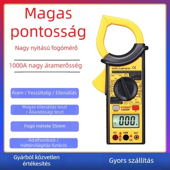 UA6266 fogómérő — digitális kijelző, nagy áramerősség, nagy feszültség, 1000 A / 1000 V
