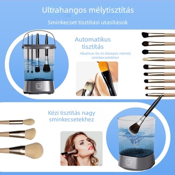 Elektromos sminkecset tisztító vödör-stílusban, automatikus működés, modell BC10, 300 ml kapacitás