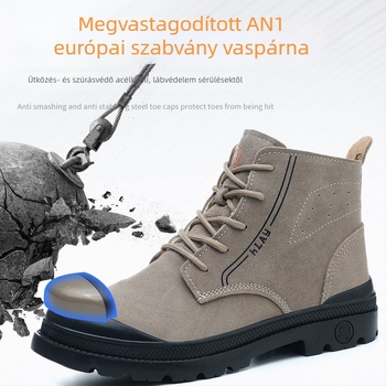 Varró- és villanyszerelő biztonsági cipő, magas szárú, acél orral, magas hőállóság, átszúrás- és kopásálló