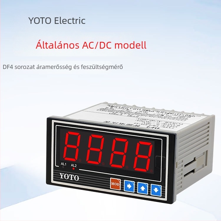 Kitazaki Yoto Többfunkciós elektromos paraméter mérő, teljesítménymérő, AC/DC ampermérő és voltmérő, riasztás, RS485, 4–20 mA kimenet
