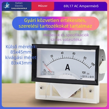 69L17 Analóg váltakozóáram- és feszültségmérő, 450V, 50/5A, 100/5A, 200A, 300A