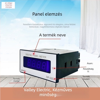DP-32D digitális DC feszültség- és áramerősség-mérő, tartomány 1999, pontosság 99,9%, tápfeszültség 24–240V, Gu Yi