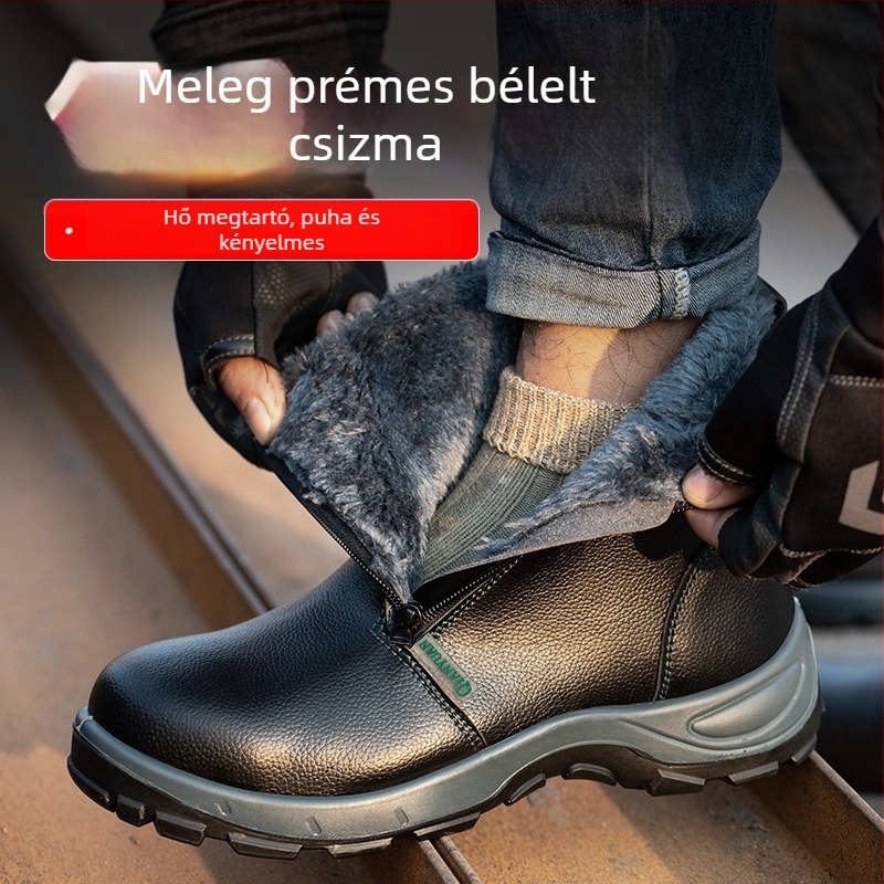 Olajipari hegesztő védőcsizmák, magas szárú, acél orral, átszúrás elleni, zúzás elleni, szigetelt és vízálló