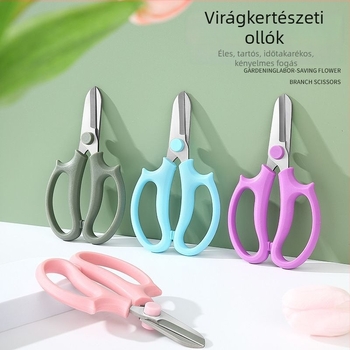 Virágüzlethez készülő metszőolló — kézzel készített, többfunkciós, erőfeszítést kímélő, széles pengével