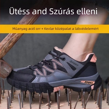 Női védőmunkacipő acélorrú és acéllemezekkel, ütésálló, áthatolásálló, szigetelt