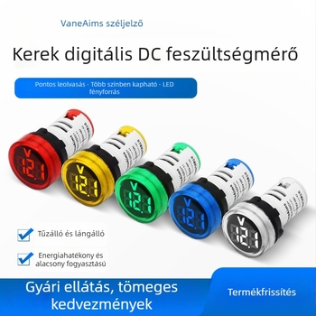 DC4-100V kör alakú, kompakt digitális voltmérő jelzőlámpával FXB16-22DS