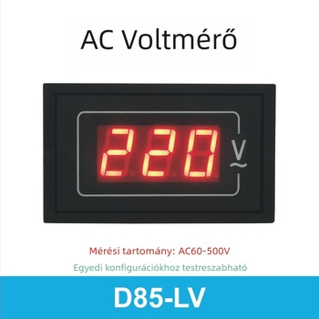 SK85-LVLA AC voltmérő és ampermérő, kiváló precizitású digitális kijelző, 110/220/380V, egy- és háromfázisú készülék