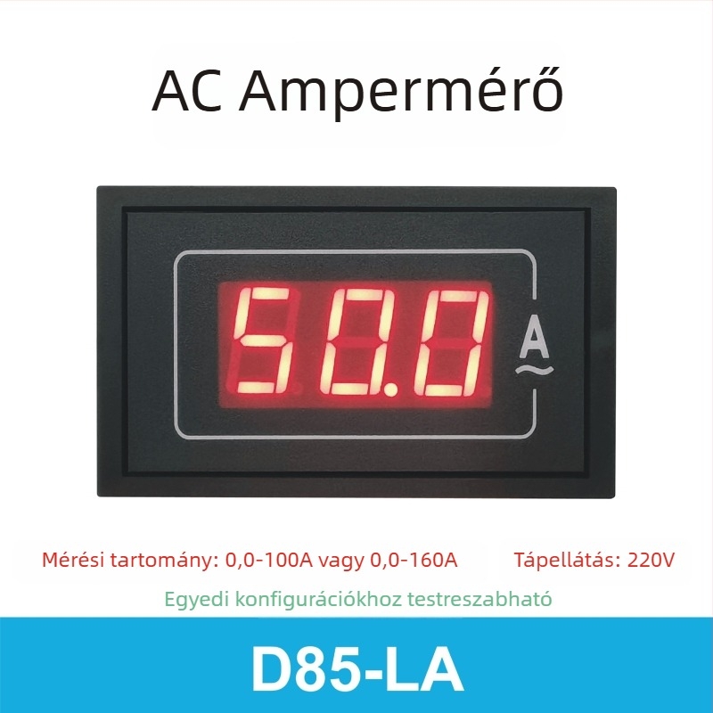 SK85-LVLA AC voltmérő és ampermérő, kiváló precizitású digitális kijelző, 110/220/380V, egy- és háromfázisú készülék