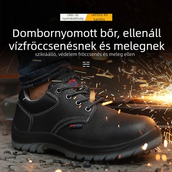 Munkavédelmi cipő S3 – könnyű, ütésálló és átszúrás elleni, acél orr, bőr PU talppal
