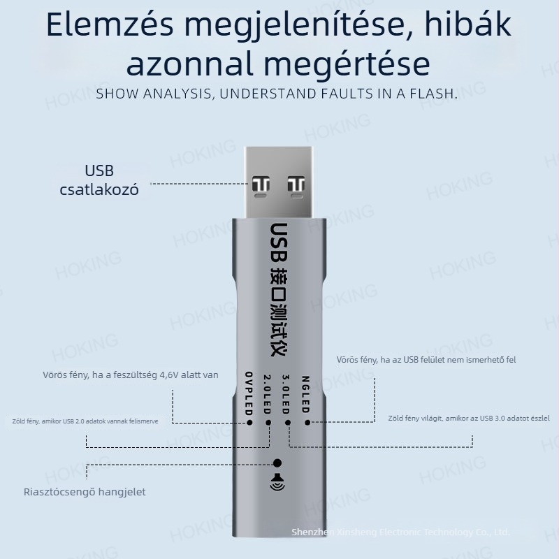 USB protokoll teszter, hordozható jel-összekapcsolási mérőeszköz USB 2.0/3.0, modell C01, XSOON