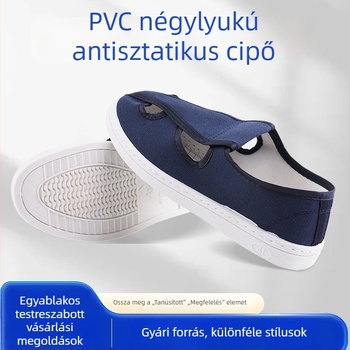 Lélegző PU hálószövetű cipő, antistatikus, vastag puha talppal, pormentes tisztatéri cipő élelmiszer- és elektronikai ipar számára