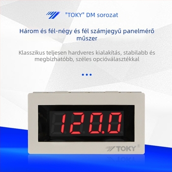 TOKY DM3A/B/C-DV20 ultra vékony digitális paneles feszültségmérő, bemenet 0–10 V