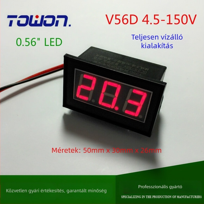 V56D vízálló kapszulázott feszültségmérő DC 4.5-150V elektromos járművekhez