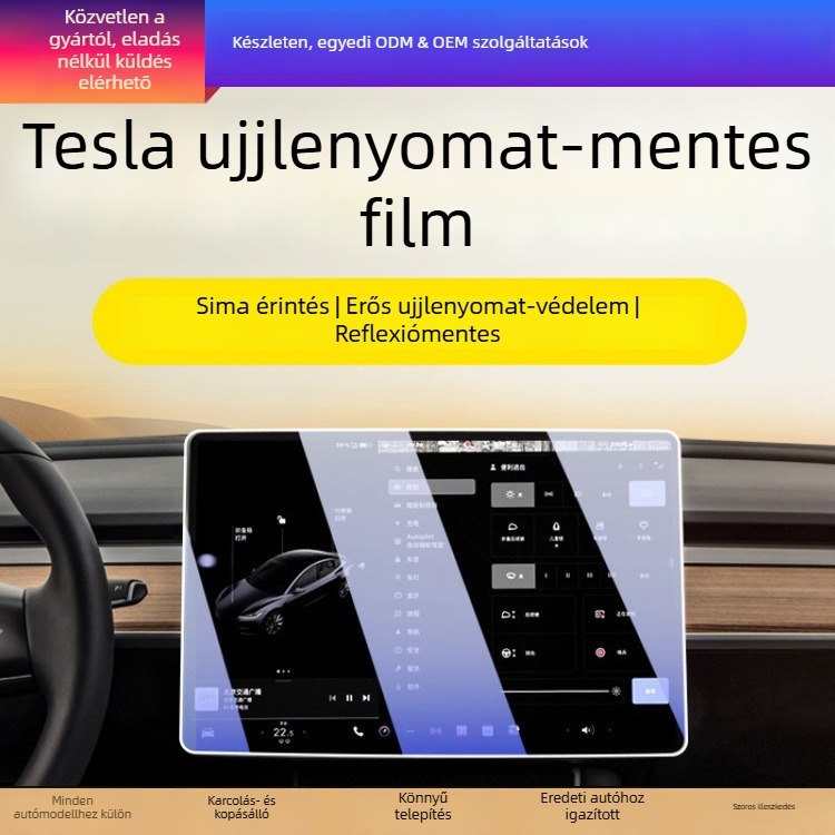 Tesla Model 3/Y központi kijelző védő – edzett üvegből készült kijelzővédő a navigációhoz