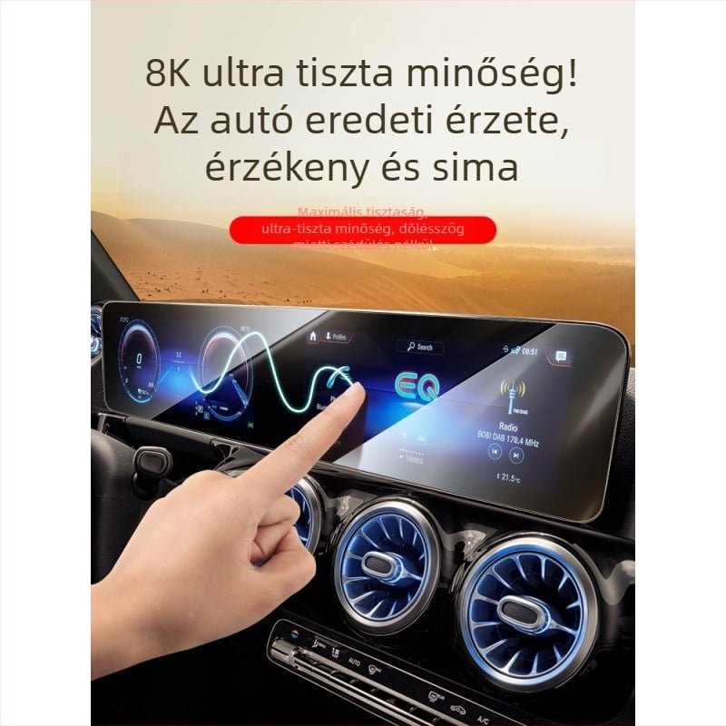 Tesla Model 3/Y központi kijelző védő – edzett üvegből készült kijelzővédő a navigációhoz