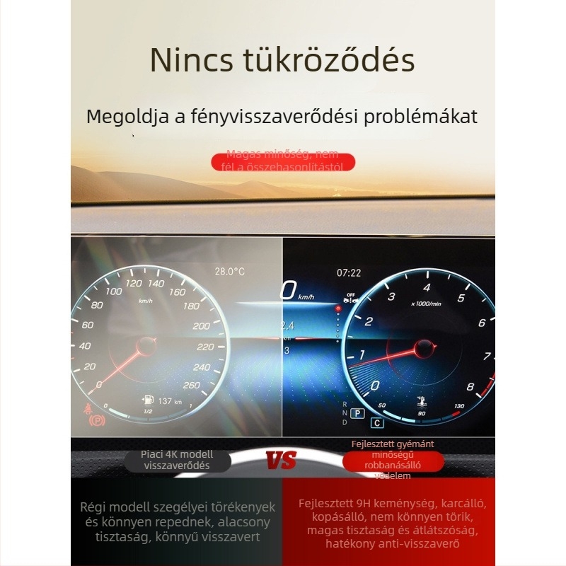 Tesla Model 3/Y központi kijelző védő – edzett üvegből készült kijelzővédő a navigációhoz