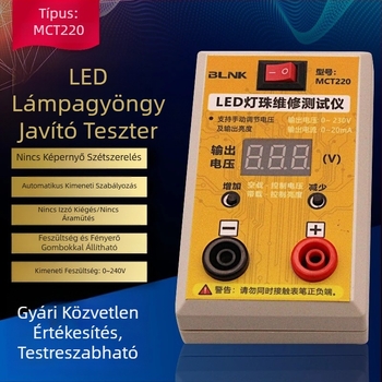 BLNK MCT220 Digitális feszültségmérő készülék LCD TV háttérvilágítás teszteléséhez, LED-diódák javítása, teljes izoláció és automatikus feszültségszabályozás