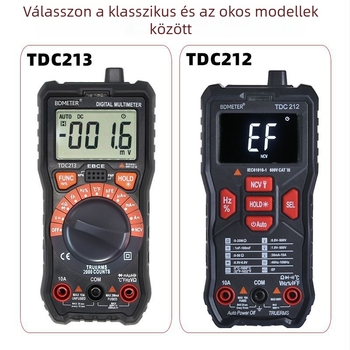 Kézben tartható univerzális, nagy pontosságú intelligens gombos digitális multiméter automatikus digitális kijelzővel és égés elleni védelemmel