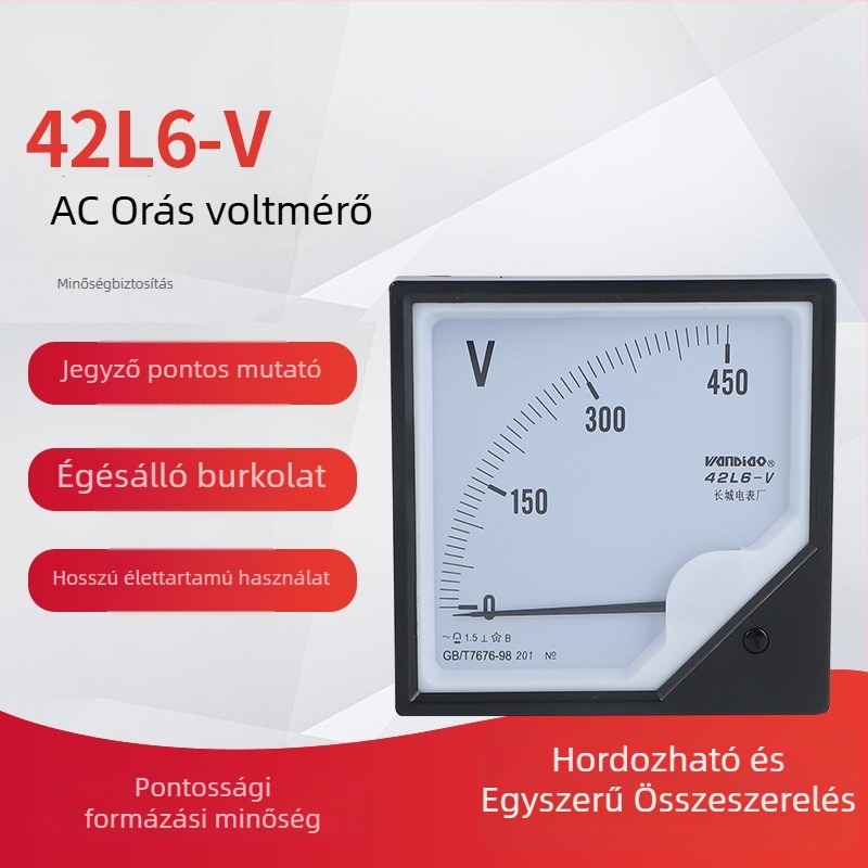 Pointer típusú váltóáramú voltmérő 42L6, tartományok: 250V, 300V, 450V, 500V, 1000V, Independence márka