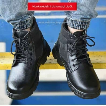 Magas szárú biztonsági cipő acélorrral – vízálló, szúrásálló és kopásálló