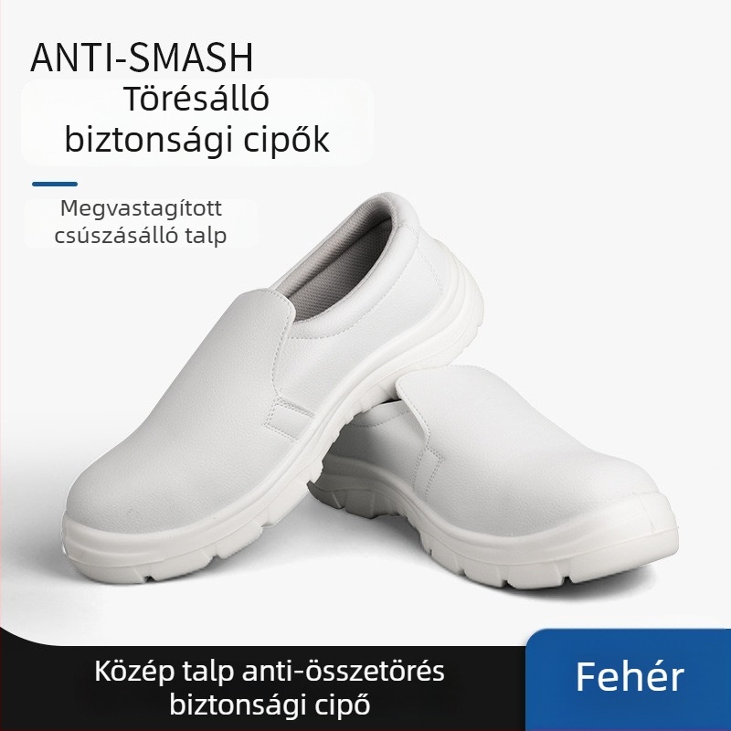 Biztonsági cipő acélorrú, ütés- és átszúrásálló, antiszatikus, olajálló, mikroszálas bőr
