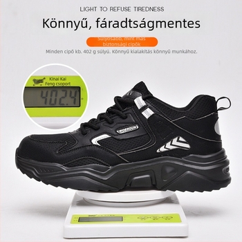 Acélorrú munkavédelmi cipő, anti-perforációs védelemmel, szigetelt, lélegző, könnyű
