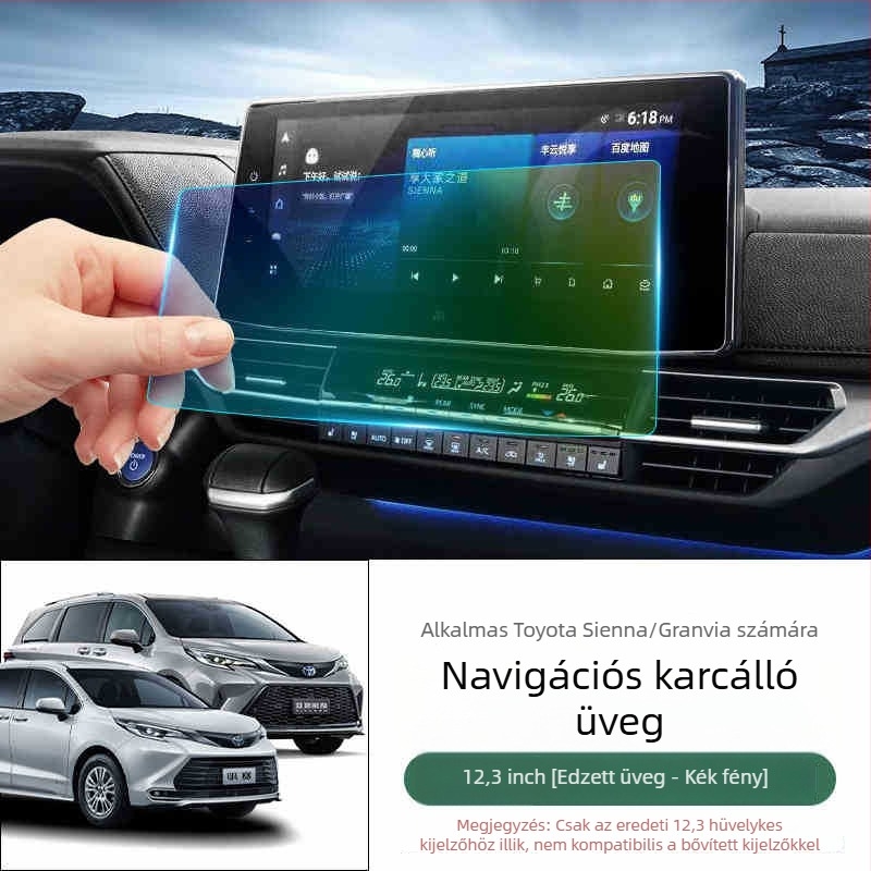 Qiu yi ming edzett üveg navigációs kijelző védő, egybeöntéses kialakítás, ujjlenyomat-mentes, univerzális kompatibilitás