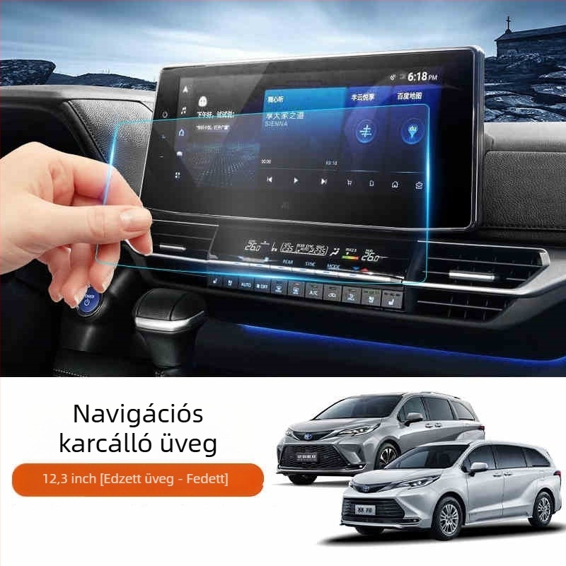 Qiu yi ming edzett üveg navigációs kijelző védő, egybeöntéses kialakítás, ujjlenyomat-mentes, univerzális kompatibilitás