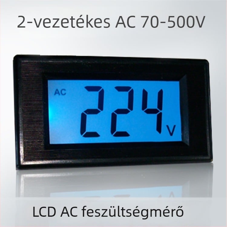 Kék LCD-s AC voltmérő digitális kijelzővel, 5315-ös modell, 70–500 V állítható