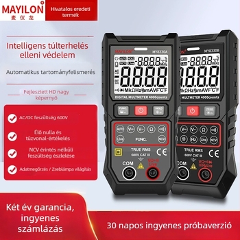 MAYILON MY8330 sorozatú okos multiméter, anti-burn 4000 technológia és automatikus feszültség- és ellenállásazonosítás