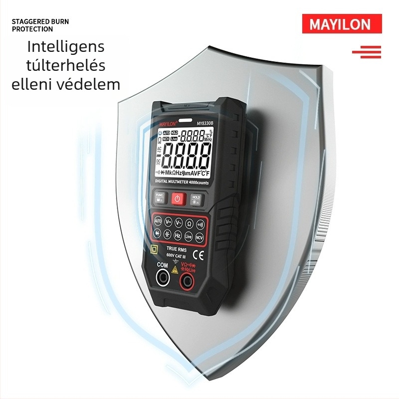 MAYILON MY8330 sorozatú okos multiméter, anti-burn 4000 technológia és automatikus feszültség- és ellenállásazonosítás
