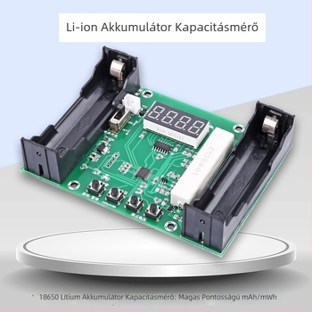 Saibang mAh/mWh Digitális mérőmodul 18650 Li-ion akkumulátor kapacitásmérő és tápegység