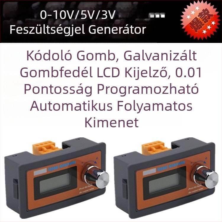 Jelgenerátor állítható feszültségforrással: 0–3,3 V, 5 V, 10 V, PLC, változó frekvenciájú servomotor, DCS szelep