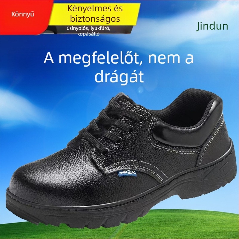 Munkavédelmi munkacipő - ütésálló, áthatolásálló, acélos orr, alacsony felső, mikro-szálas bőr + háló (magas hőállóság)