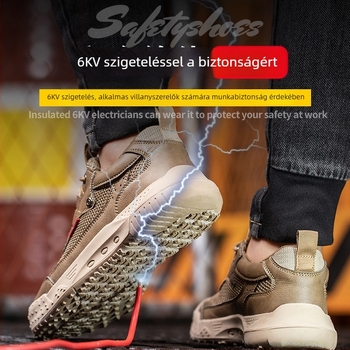 Guanwei Szigetelt Munkavédelmi Cipő – ütésálló és átszúrás elleni, 6KV szigetelés, velúr bőr, alacsony felső rész
