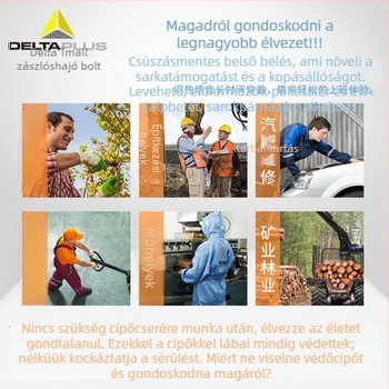 Deltaplus Munkavédelmi Cipő – Gumi, alacsony boka, anti-ütközés és perforáció elleni, lélegző, lúgos- és saválló