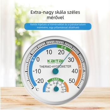 Szobai hőmérsékletmérő — akasztó vagy asztali használatra, 1° felbontás, elem nélkül